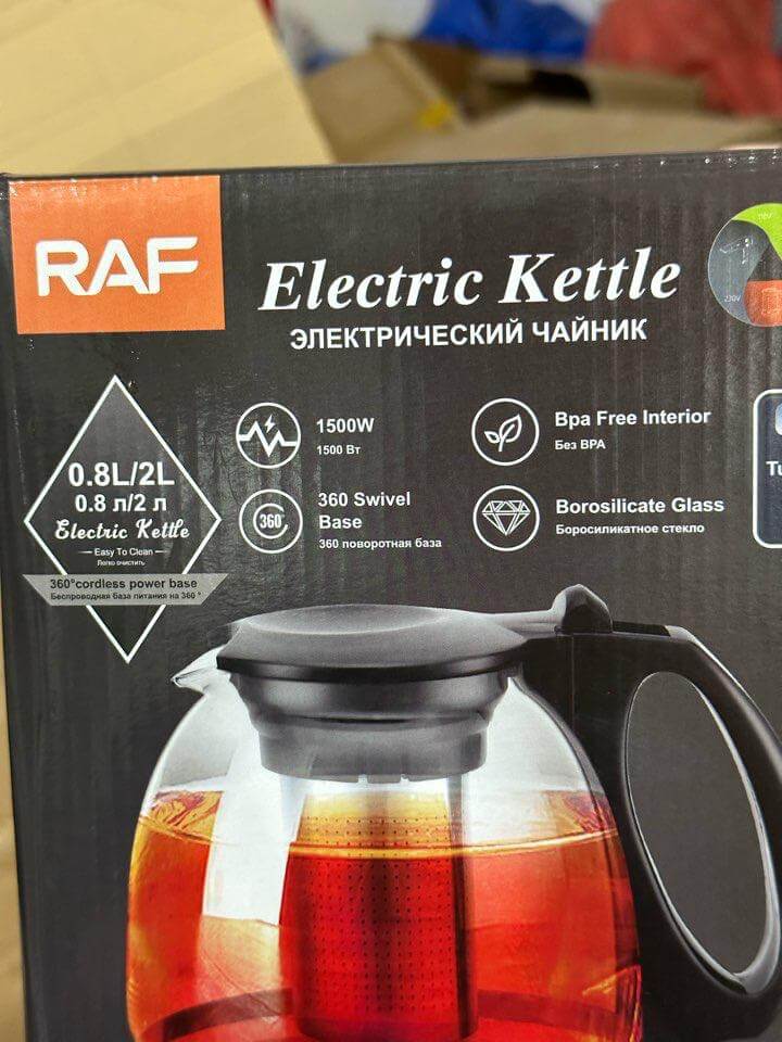 RAF Electric Kettle with Turkish teapot