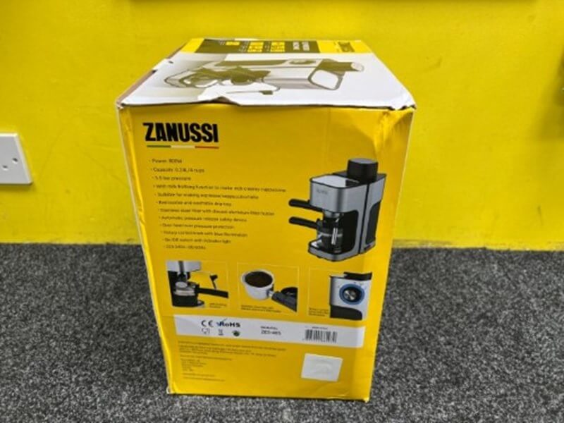 Zanussi 0.24L 4 Cup Cappucino Espresso Coffee Maker Silver