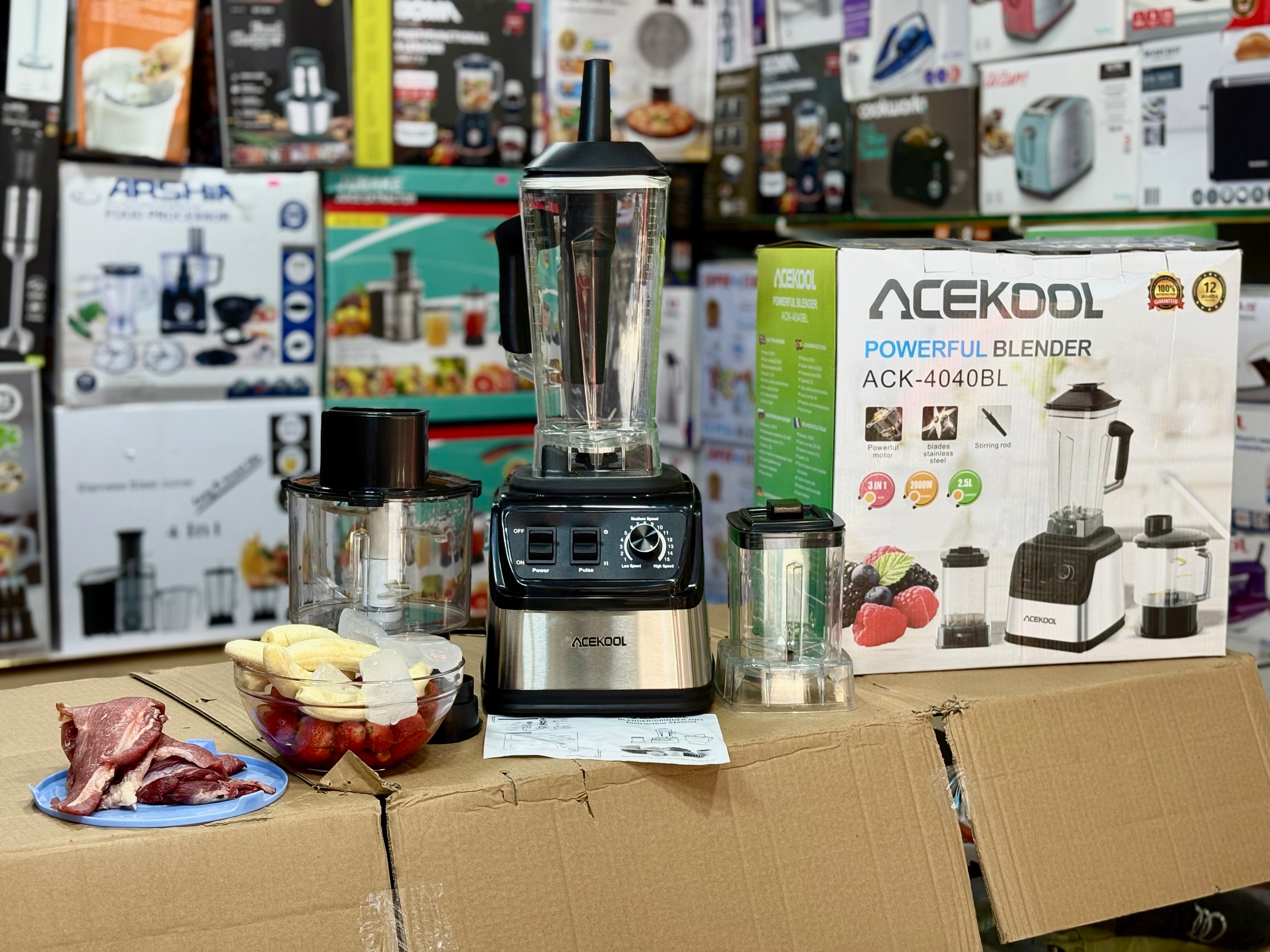 ACEKOOL 3 in 1 Blender ACK-4020BL