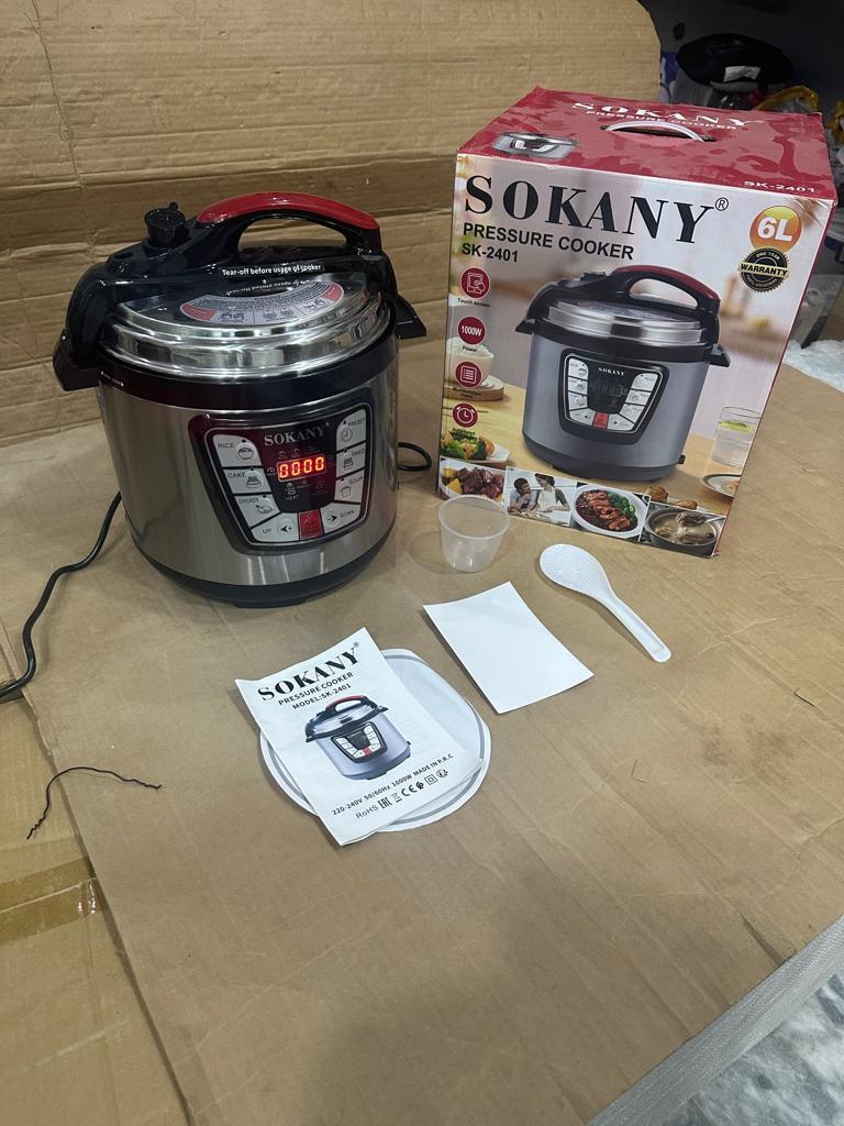 sokany  Pressure Cooker Stainless Steel Multi 6L Capacity