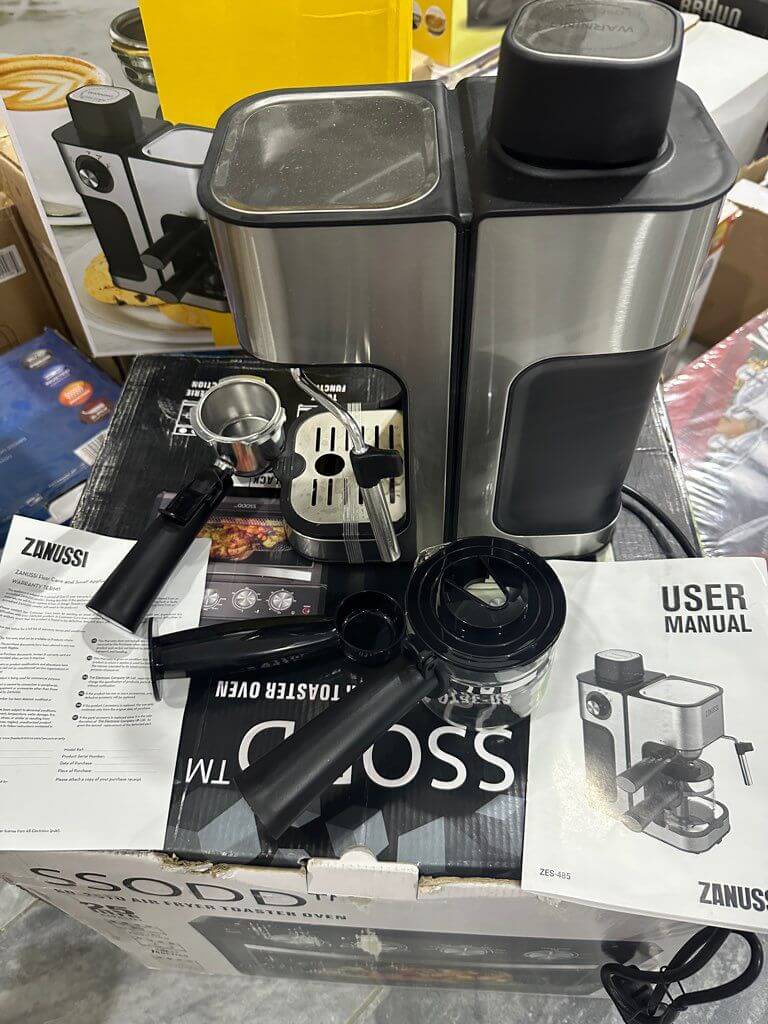 Zanussi 0.24L 4 Cup Cappucino Espresso Coffee Maker Silver