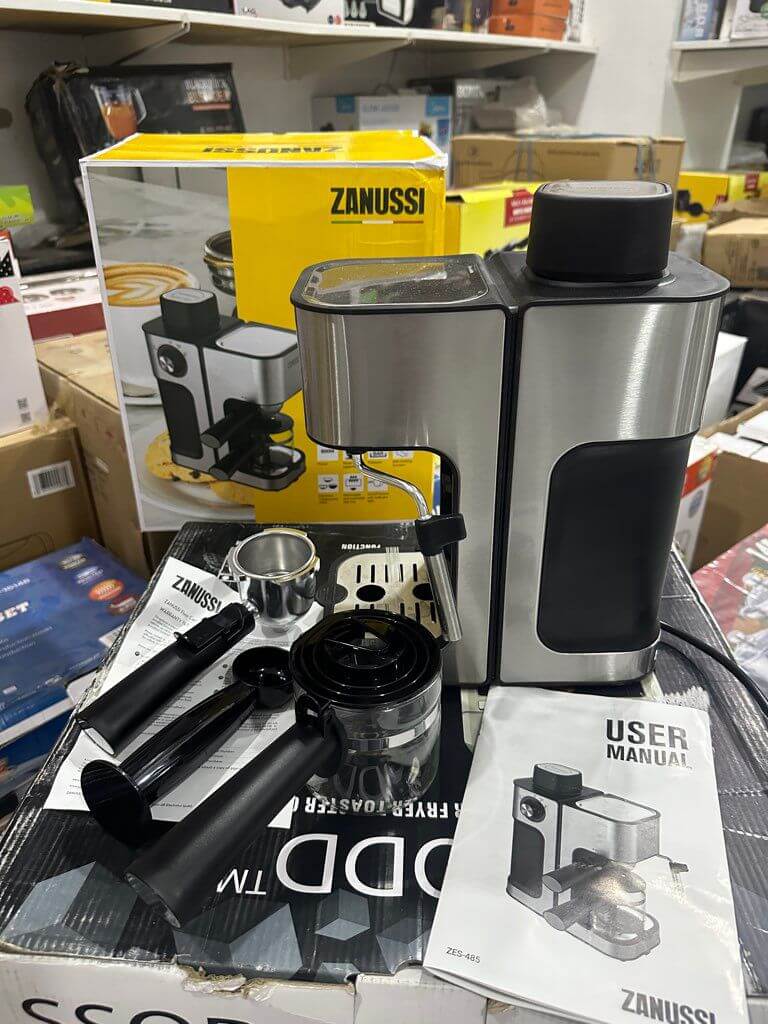 Zanussi 0.24L 4 Cup Cappucino Espresso Coffee Maker Silver