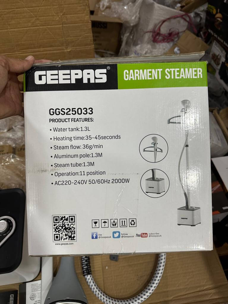 Original Garment Steamer, Thermostat Protection, GGS25033 - 1.3L Water Tank, Powerful Steam, Aluminium Pole, Heating Time: 35-45 Seconds,