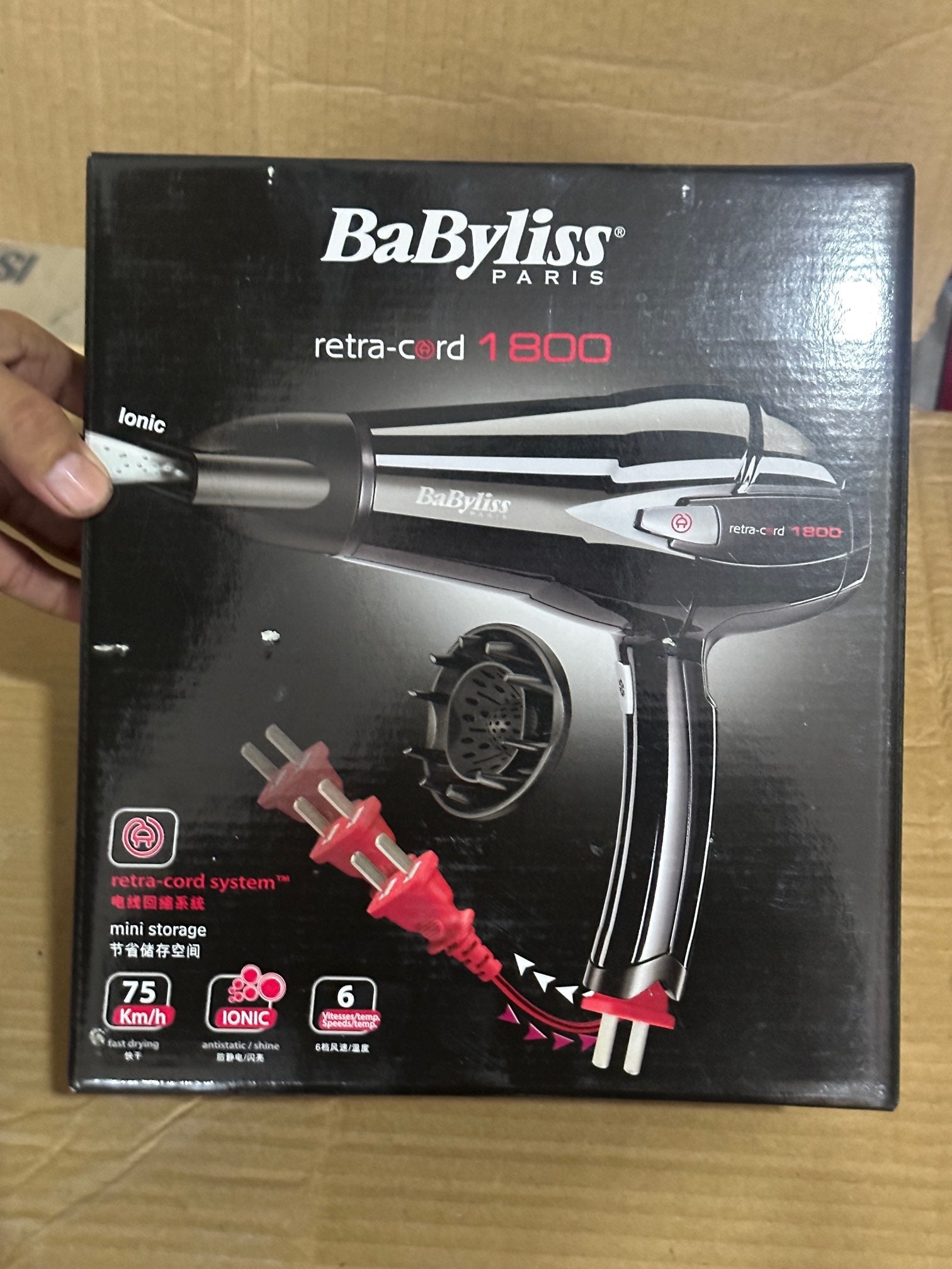 USA LOT Babyliss hairdryer Retra-cord 1800