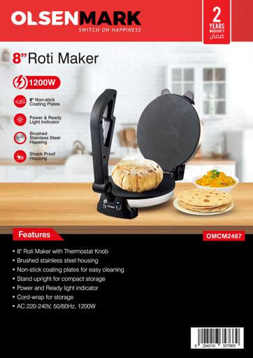 AMAZONE LOT OlsenMark Roti Maker 900W